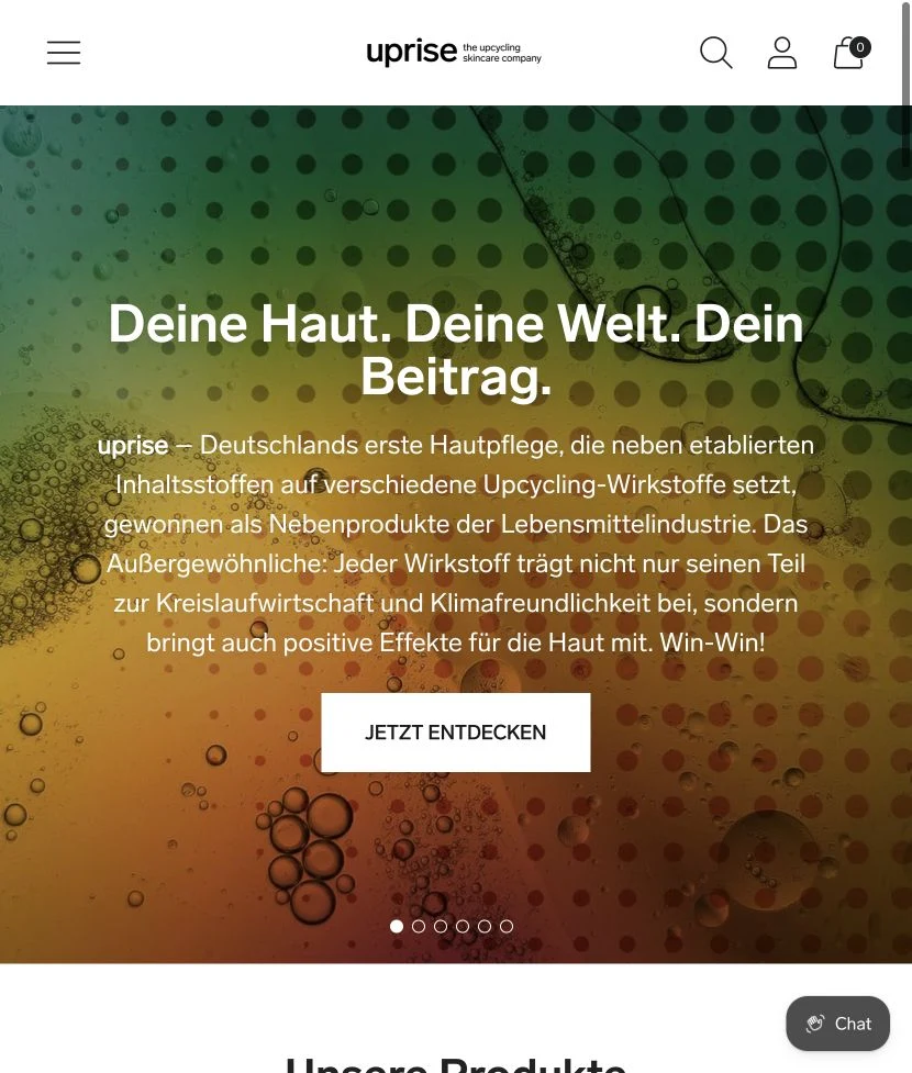 Öffentlicher UPRISE-Onlineshop